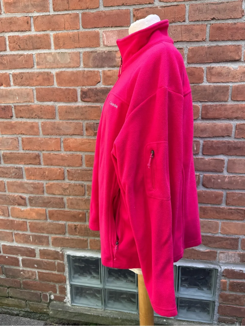 Columbia Pink Full-Zip Kids Fleece Jacket